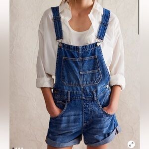 Women's Free People Ziggy Blue Denim Overalls